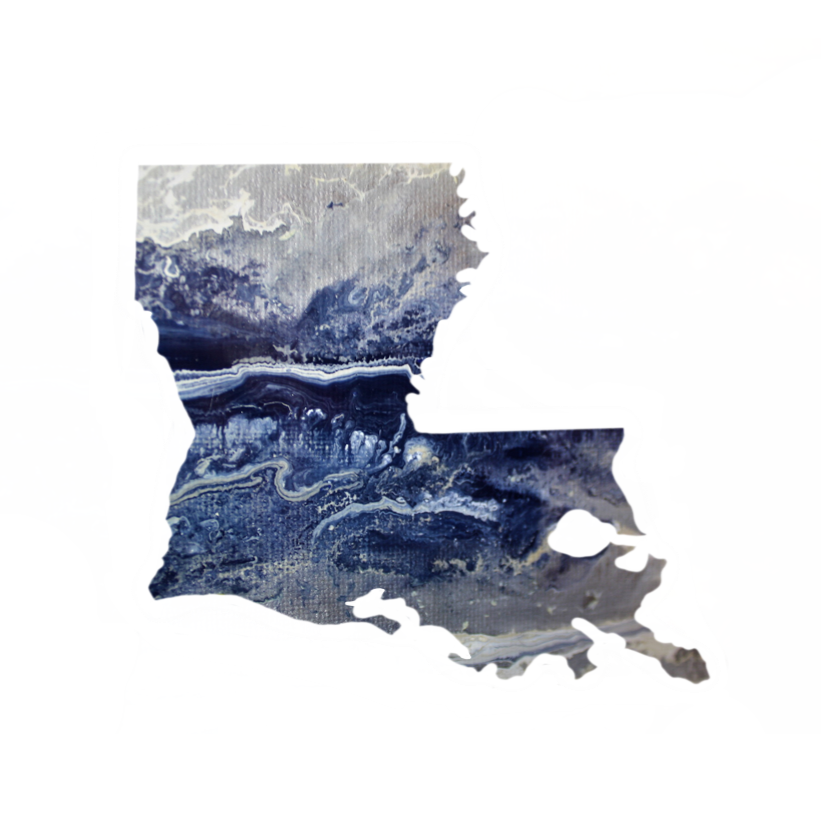 Louisiana Abstract Sticker